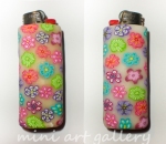 Handmade BIC lighter case / cover , ooak polymer clay / millefiori canes