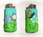 Handmade BIC lighter case / cover , ooak polymer clay  small