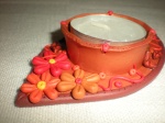 tea light polymer clay candle