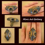steampunk oval ring collage