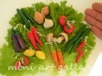 polymer clay vegetables, veggies, tomatoes, cucumbers, lemons, onions, garlics, mushrooms, chilly peppers, eggplants, aubergines, carrots 3