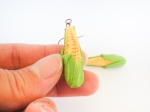 grilled corn earrings miniature polymer clay handmade