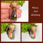 polymer clay miniature bottle vegetable necklace 2 collage