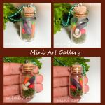 polymer clay miniature bottle vegetable necklace 4 collage
