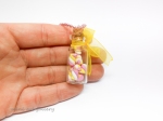Glass bottle necklace with Marshmallows / cork / miniature food jewelry / mini sweets treats / handmade polymer clay charms / ball chain