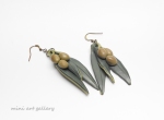 polymer clay olives dangle earrings / handmade jewellery / bracelet / earrings set realistic miniature food jewelry