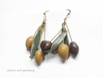 polymer clay olives / dangle earrings / handmade jewellery / bracelet / earrings set realistic miniature food jewelry